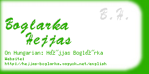 boglarka hejjas business card